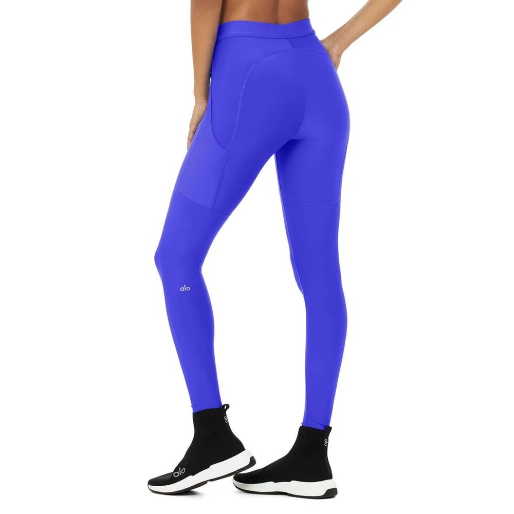Alo Yoga High Waist AirLift Electric Blue 4 Pocket Cargo Utility Leggings XS - Picture 2 of 9